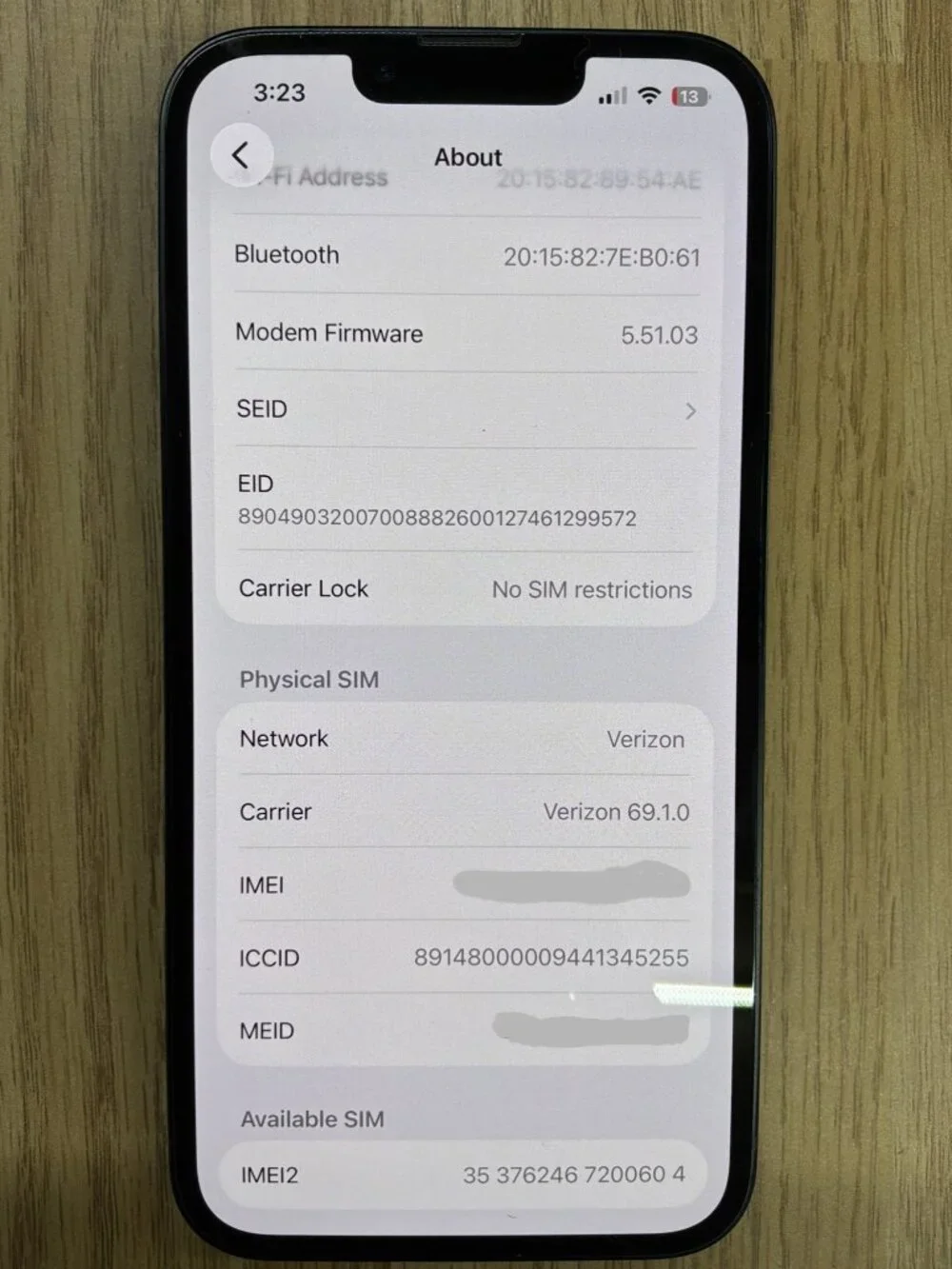 Apple iPhone 13 128GB Unlocked Smartphone Black No SIM Restrictions